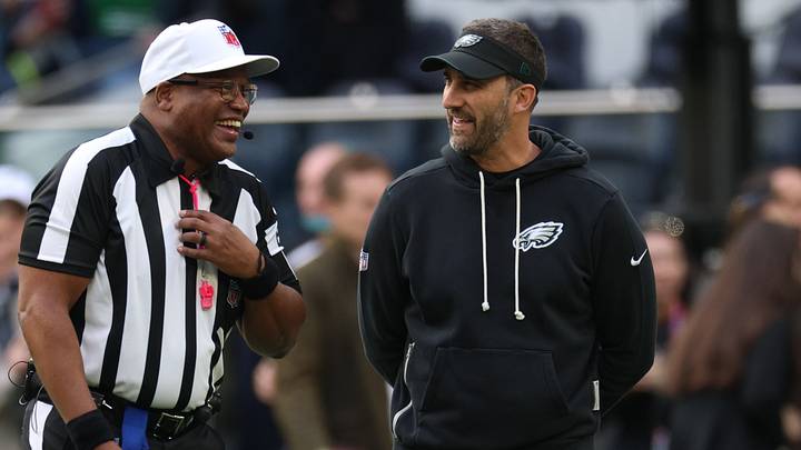 Philadelphia Eagles head coach Nick Sirianni talks with referee Ron Torbert before the game between the Eagles and the Jacksonville Jaguars at Tottenham Hotspur Stadium. Mandatory Credit: Nathan Ray Seebeck-Imagn Images Philadelphia Eagles head coach Nick Sirianni talks with referee Ron Torbert before the game between the Eagles and the Jacksonville Jaguars at Tottenham Hotspur Stadium. Mandatory Credit: Nathan Ray Seebeck-Imagn Images