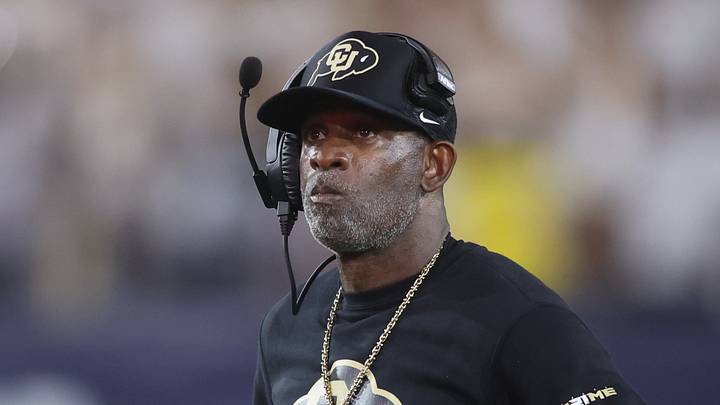 Sep 3, 2026; Atlanta, Georgia, USA; Colorado Buffaloes head coach Deion Sanders reacts in the first half against the Georgia Tech Yellow Jackets at Bobby Dodd Stadium at Hyundai Field. Sep 3, 2026; Atlanta, Georgia, USA; Colorado Buffaloes head coach Deion Sanders reacts in the first half against the Georgia Tech Yellow Jackets at Bobby Dodd Stadium at Hyundai Field.