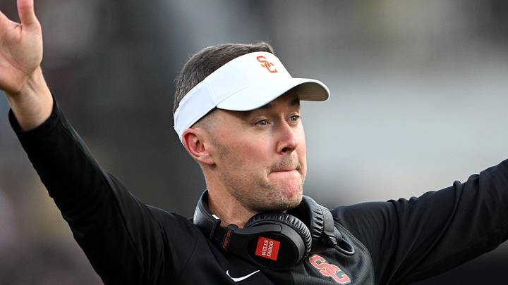 Sep 13, 2025; West Lafayette, Indiana, USA; Southern California Trojans head coach Lincoln Riley reacts during the first quarter against the Purdue Boilermakers at Ross-Ade Stadium. Mandatory Credit: Marc Lebryk-Imagn Images Sep 13, 2025; West Lafayette, Indiana, USA; Southern California Trojans head coach Lincoln Riley reacts during the first quarter against the Purdue Boilermakers at Ross-Ade Stadium. Mandatory Credit: Marc Lebryk-Imagn Images