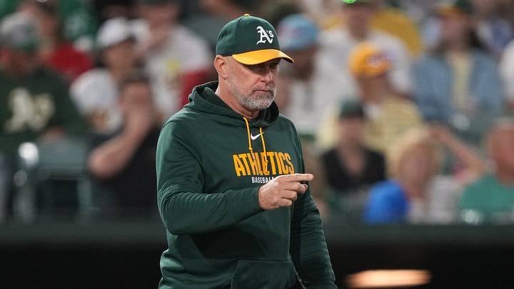 Jun 20, 2026; West Sacramento, California, USA; Athletics manager Mark Kotsay (7) gestures for a pitching change during the sixth inning against the Los Angeles Angels at Sutter Health Park. Mandatory Credit: Darren Yamashita-Imagn Images Jun 20, 2026; West Sacramento, California, USA; Athletics manager Mark Kotsay (7) gestures for a pitching change during the sixth inning against the Los Angeles Angels at Sutter Health Park. Mandatory Credit: Darren Yamashita-Imagn Images