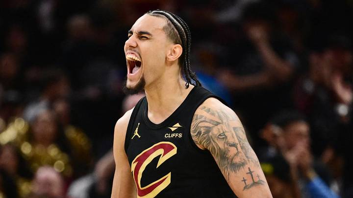 Cleveland Cavaliers guard Jaylon Tyson (20) celebrates