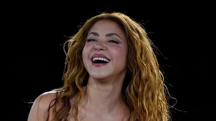 Shakira performs at Zocalo of Mexico City