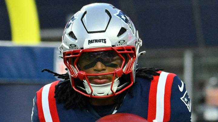 Aug 13, 2026; Foxborough, Massachusetts, USA; New England Patriots safety Channing Canada (29) catches the ball against the Indianapolis Colts during the first half at Gillette Stadium. Mandatory Credit: Eric Canha-Imagn Images