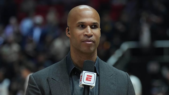 ESPN analyst Richard Jefferson calls a game.
