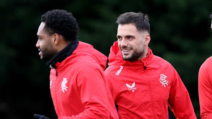 Rangers FC Training Session And Press Conference - UEFA Europa League 2024/25 Round of 16 Second Leg