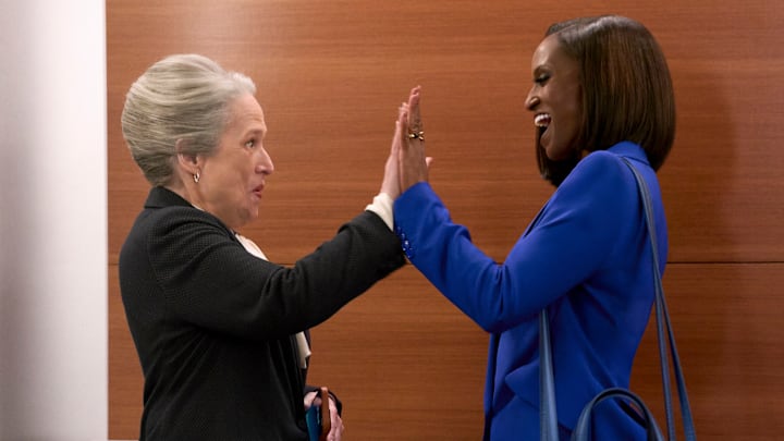“Day One” -- CBS Original Series MATLOCK, scheduled to air on Thursday, April 16 (9:00-10:00 PM, ET/PT). Pictured (L-R): Kathy Bates as “Madeline Matlock” and Skye P. Marshall as “Olympia Lawrence"