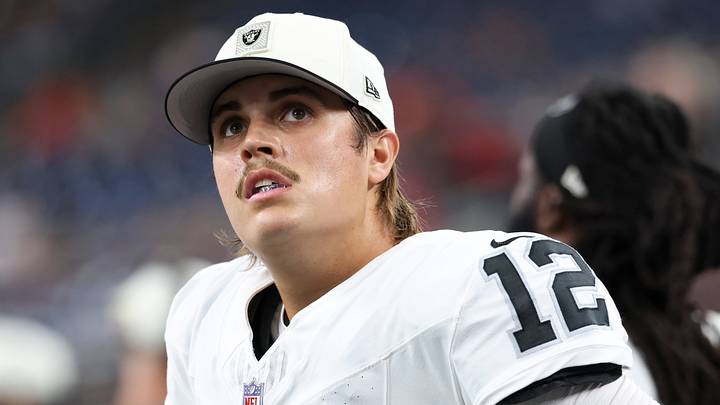 Aug 20, 2026; Houston, Texas, USA; Las Vegas Raiders quarterback Aidan O'Connell (12) on the sideline during the game against the Houston Texans at Reliant Stadium. Mandatory Credit: Troy Taormina-Imagn Images Aug 20, 2026; Houston, Texas, USA; Las Vegas Raiders quarterback Aidan O'Connell (12) on the sideline during the game against the Houston Texans at Reliant Stadium. Mandatory Credit: Troy Taormina-Imagn Images
