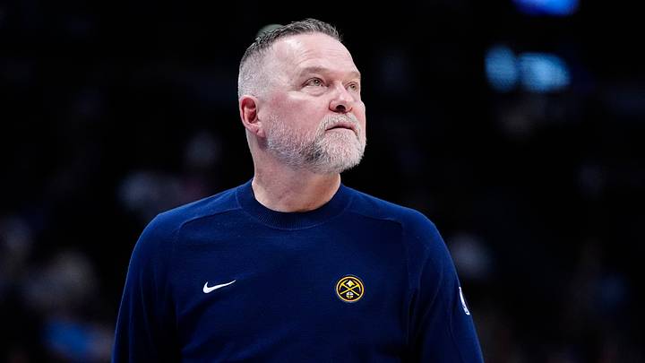 Mar 28, 2025; Denver, Colorado, USA; Denver Nuggets head coach Michael Malone during the second quarter against the Utah Jazz at Ball Arena. Mandatory Credit: Ron Chenoy-Imagn Images Mar 28, 2025; Denver, Colorado, USA; Denver Nuggets head coach Michael Malone during the second quarter against the Utah Jazz at Ball Arena. Mandatory Credit: Ron Chenoy-Imagn Images