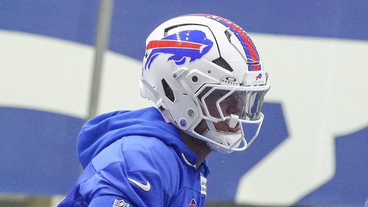 Jun 9, 2026; Orchard Park, NY, USA; Buffalo Bills linebacker T.J. Parker (99) trains during Buffalo Bills Minicamp. Mandatory Credit: Gregory Fisher-Imagn Images