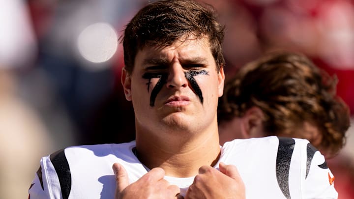 Cincinnati Bengals defensive end Trey Hendrickson (91) looks on before the NFL game between the Cincinnati Bengals and the San Francisco 49ers at Levi Stadium in Santa Clara, Calif., on Sunday, Oct 29, 2023.