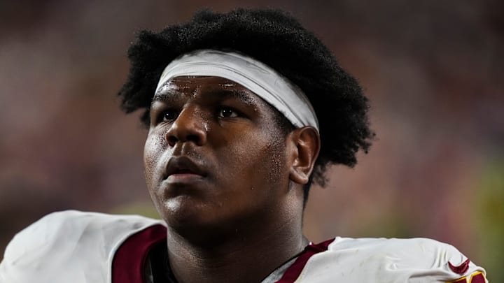 Washington Commanders offensive tackle Josh Conerly Jr. Washington Commanders offensive tackle Josh Conerly Jr.