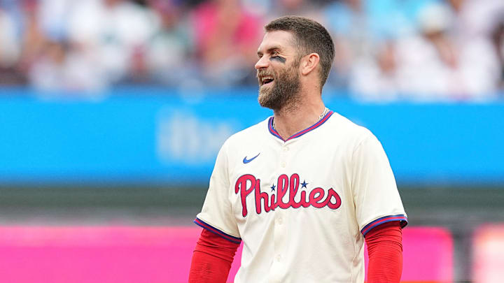 Philadelphia Phillies first baseman Bryce Harper Philadelphia Phillies first baseman Bryce Harper