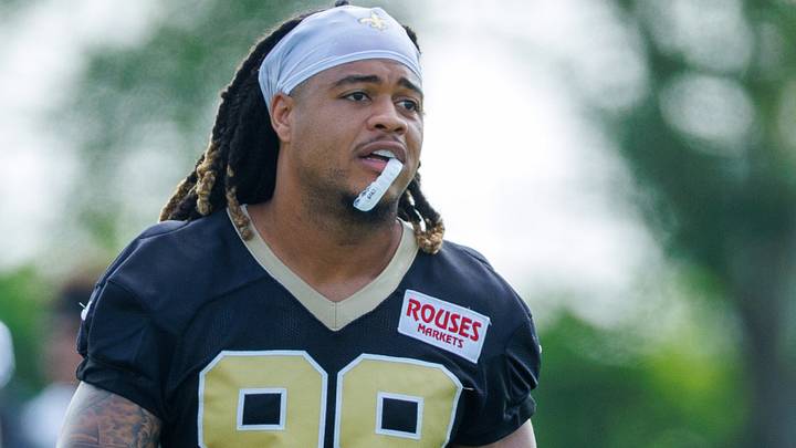 July 30, 2026; Metairie, LA, USA; New Orleans Saints defensive end Chase Young (99) looks on during training camp at Ochsner Sports Performance Center. Mandatory Credit: Stephen Lew-Imagn Images July 30, 2026; Metairie, LA, USA; New Orleans Saints defensive end Chase Young (99) looks on during training camp at Ochsner Sports Performance Center. Mandatory Credit: Stephen Lew-Imagn Images