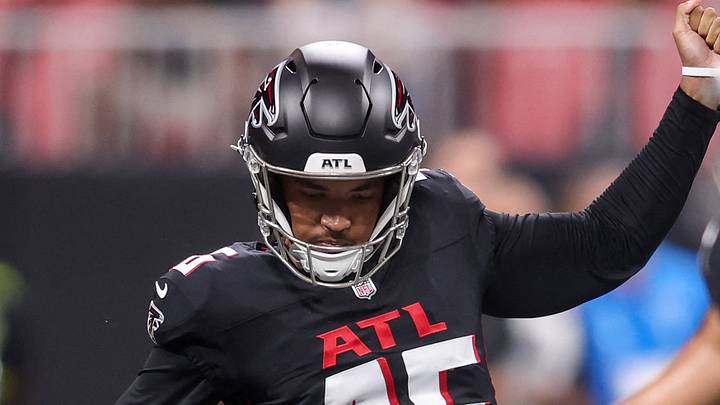 Lenny Krieg kicks a field goal for Atlanta last preseason. Lenny Krieg kicks a field goal for Atlanta last preseason.