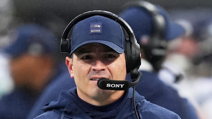 Seattle Seahawks head coach Mike Macdonald looks on against the Carolina Panthers.