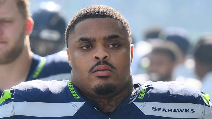 Seattle Seahawks defensive tackle Byron Murphy II before the game against the Los Angeles Chargers. Seattle Seahawks defensive tackle Byron Murphy II before the game against the Los Angeles Chargers.