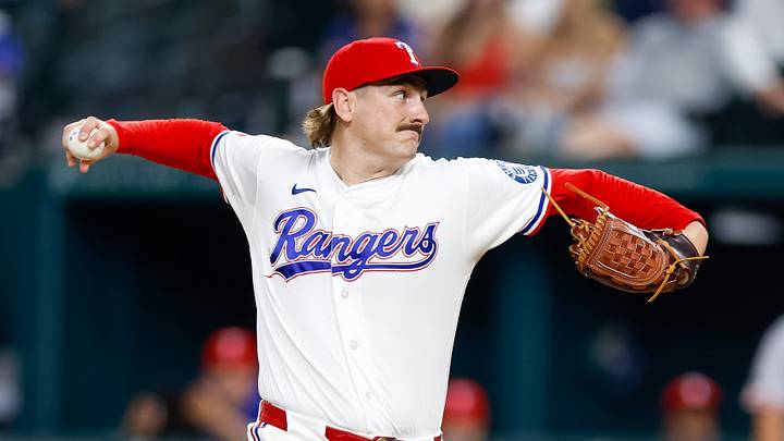 Texas Rangers pitcher Peyton Gray. Credit: Andrew Dieb-Imagn Images