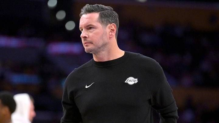 Oct 8, 2026; Los Angeles, California, USA; Los Angeles Lakers head coach JJ Redick during a time out against the Sacramento Kings at Crypto.com Arena. Mandatory Credit: Jayne Kamin-Oncea-Imagn Images Oct 8, 2026; Los Angeles, California, USA; Los Angeles Lakers head coach JJ Redick during a time out against the Sacramento Kings at Crypto.com Arena. Mandatory Credit: Jayne Kamin-Oncea-Imagn Images