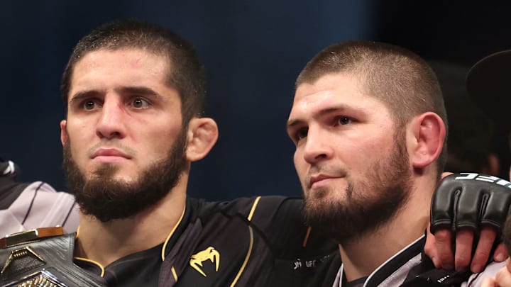 Islam Makhachev and Khabib Nurmagomedov