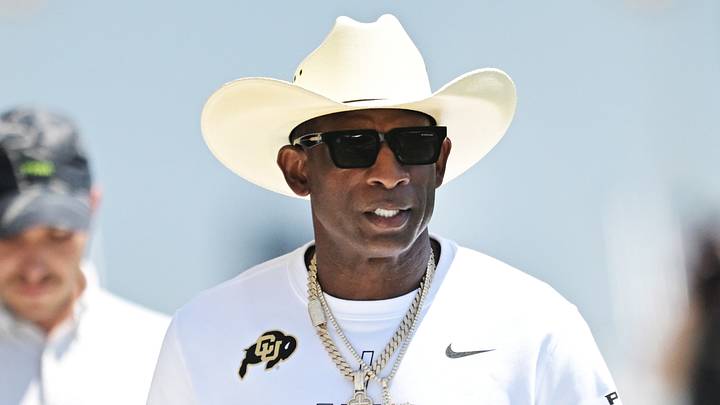 Jul 30, 2026; Berea, OH, USA; Former NFL player Deion Sanders arrives at Cleveland Browns training camp at CrossCountry Mortgage Campus. Jul 30, 2026; Berea, OH, USA; Former NFL player Deion Sanders arrives at Cleveland Browns training camp at CrossCountry Mortgage Campus.