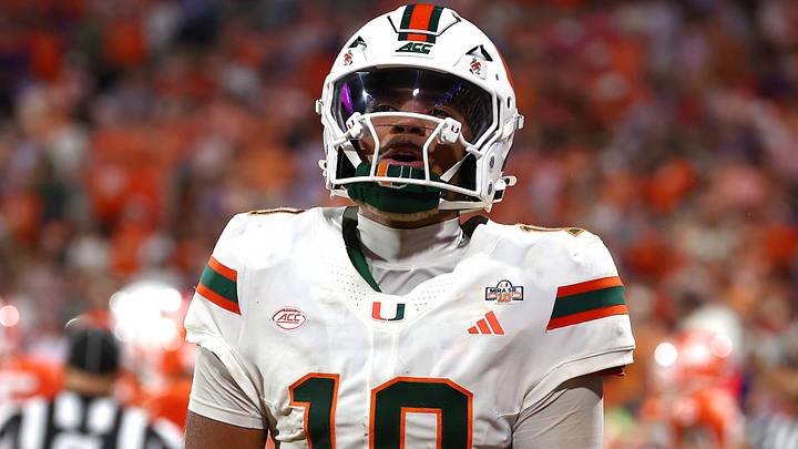 Oct 3, 2026; Clemson, South Carolina, USA; Miami Hurricanes quarterback Darian Mensah (10) celebrates a touchdown during the third quarter against the Clemson Tigers at Memorial Stadium. Mandatory Credit: Ashley Tumlin-Imagn Images Oct 3, 2026; Clemson, South Carolina, USA; Miami Hurricanes quarterback Darian Mensah (10) celebrates a touchdown during the third quarter against the Clemson Tigers at Memorial Stadium. Mandatory Credit: Ashley Tumlin-Imagn Images
