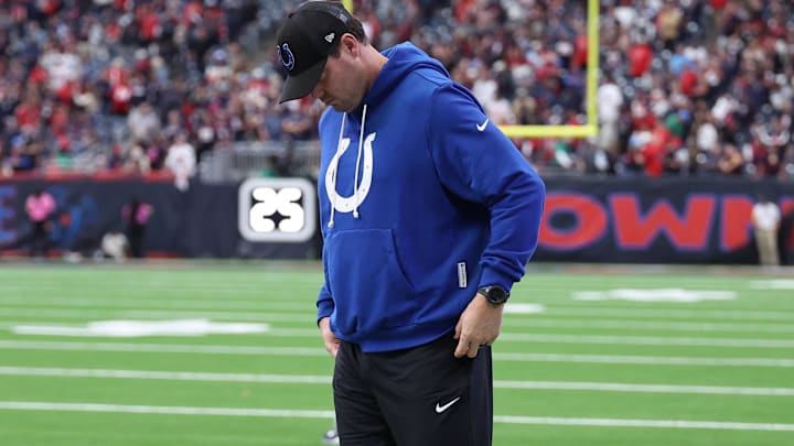 Indianapolis Colts quarterback Philip Rivers stands on the sidelines during the second half against the Houston Texans.