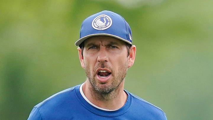 Indianapolis Colts head coach Shane Steichen yells to players