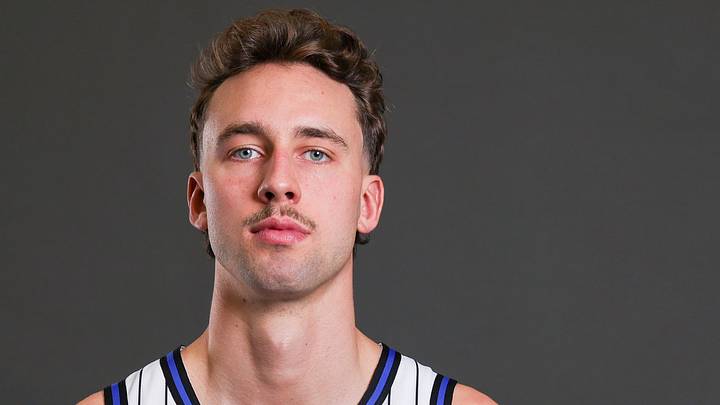 Sep 28, 2026; Orlando, FL, USA;  Orlando Magic forward Franz Wagner (22) poses for a picture during media day at AdventHealth Training Center.  Mandatory Credit: Mike Watters-Imagn Images