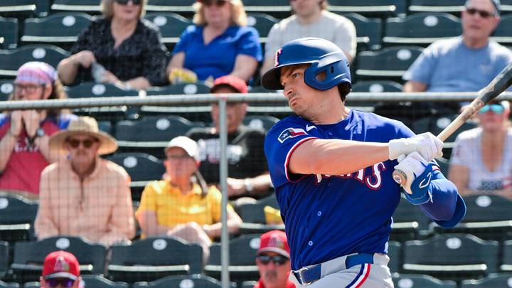 Texas Rangers first baseman Justin Foscue.