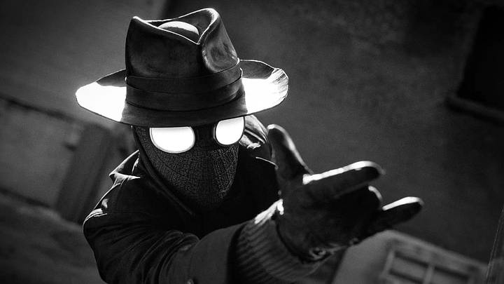 “The Spider” (Nicolas Cage) in a scene from Prime Video’s Spider-Noir 
