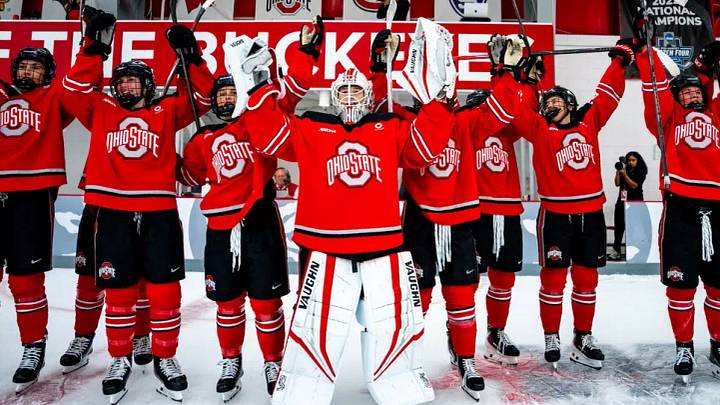 No. 2 Ohio State celebrates after sweeping No. 1 Wisconsin at home during their first meeting of the 2026-27 season. No. 2 Ohio State celebrates after sweeping No. 1 Wisconsin at home during their first meeting of the 2026-27 season.
