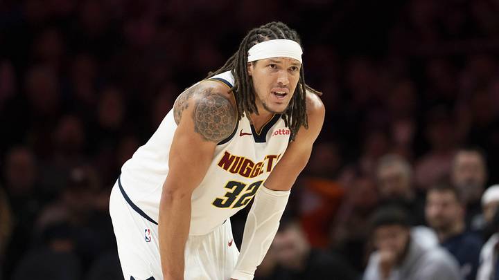 Nov 15, 2025; Minneapolis, Minnesota, USA; Denver Nuggets forward Aaron Gordon (32) looks on against the Minnesota Timberwolves in the second half at Target Center. Mandatory Credit: Jesse Johnson-Imagn Images Nov 15, 2025; Minneapolis, Minnesota, USA; Denver Nuggets forward Aaron Gordon (32) looks on against the Minnesota Timberwolves in the second half at Target Center. Mandatory Credit: Jesse Johnson-Imagn Images