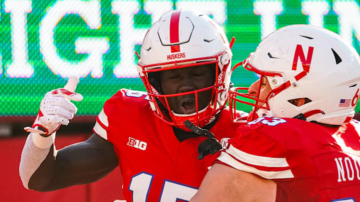 Malachi Coleman (left) celebrates after scoring a touchdown in 2023. Malachi Coleman (left) celebrates after scoring a touchdown in 2023.