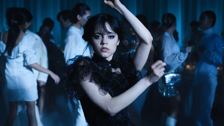 Wednesday. Jenna Ortega as Wednesday Addams in episode 104 of Wednesday. Cr. Courtesy of Netflix © 2022