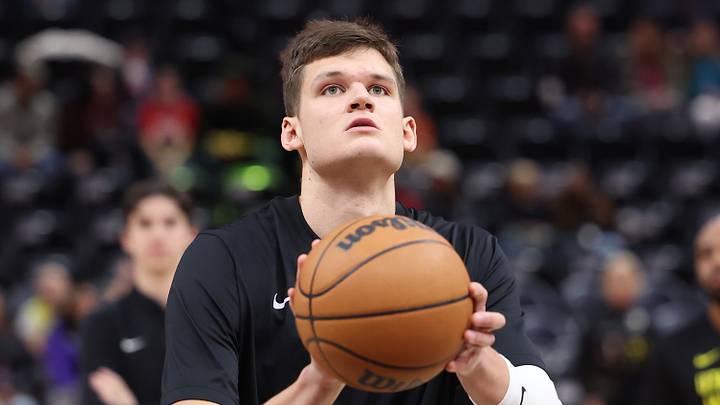 Dec 2, 2023; Salt Lake City, Utah, USA; Utah Jazz center Walker Kessler (24) warms up before the game against the Portland Trail Blazers at Delta Center. Mandatory Credit: Rob Gray-USA TODAY Sports Dec 2, 2023; Salt Lake City, Utah, USA; Utah Jazz center Walker Kessler (24) warms up before the game against the Portland Trail Blazers at Delta Center. Mandatory Credit: Rob Gray-USA TODAY Sports