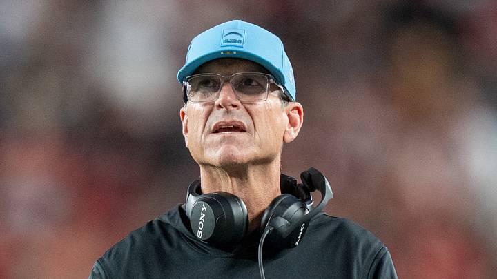 Los Angeles Chargers head coach Jim Harbaugh Los Angeles Chargers head coach Jim Harbaugh
