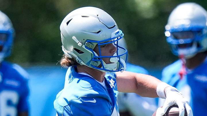 Detroit Lions wide receiver Isaac Teslaa (18). Detroit Lions wide receiver Isaac Teslaa (18).