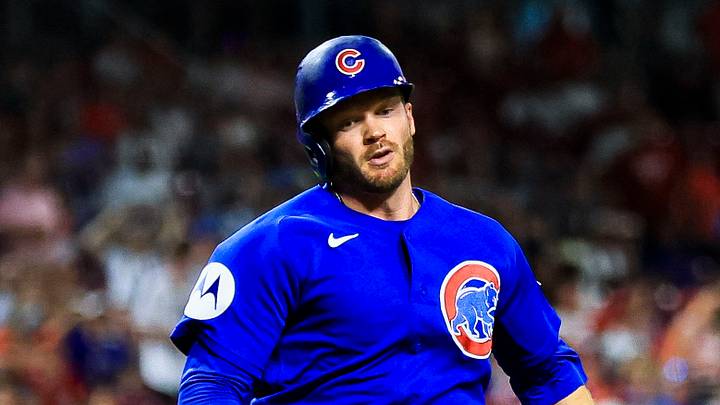 Sep 19, 2026; Cincinnati, Ohio, USA; Chicago Cubs pinch hitter Ian Happ (8) scores on a RBI double hit by second baseman Nico Hoerner (not pictured) in the eighth inning against the Cincinnati Reds at Great American Ball Park. Mandatory Credit: Katie Stratman-Imagn Images Sep 19, 2026; Cincinnati, Ohio, USA; Chicago Cubs pinch hitter Ian Happ (8) scores on a RBI double hit by second baseman Nico Hoerner (not pictured) in the eighth inning against the Cincinnati Reds at Great American Ball Park. Mandatory Credit: Katie Stratman-Imagn Images