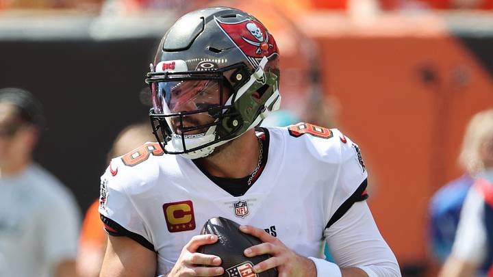 Sep 13, 2026; Cincinnati, Ohio, USA; Tampa Bay Buccaneers quarterback Baker Mayfield (6) looks to make a pass during the first quarter at Paycor Stadium. Mandatory Credit: Joseph Maiorana-Imagn Images Sep 13, 2026; Cincinnati, Ohio, USA; Tampa Bay Buccaneers quarterback Baker Mayfield (6) looks to make a pass during the first quarter at Paycor Stadium. Mandatory Credit: Joseph Maiorana-Imagn Images