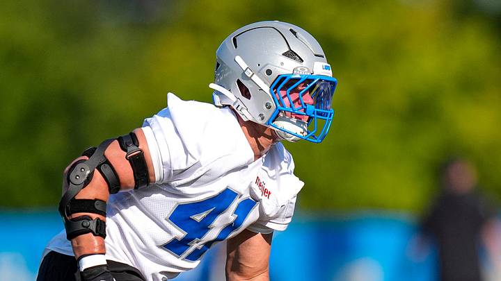 Detroit Lions linebacker Jimmy Rolder (41). Detroit Lions linebacker Jimmy Rolder (41).