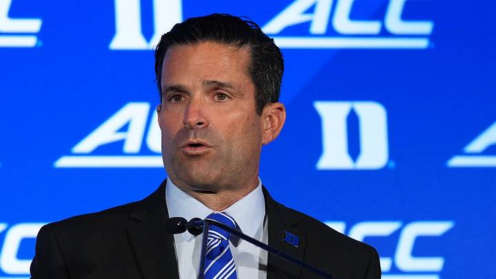 Jul 17, 2026; Charlotte, NC, USA; Duke head coach Manny Diaz talks with the media during interviews at Hilton Charlotte Uptown. Mandatory Credit: Jim Dedmon-Imagn Images Jul 17, 2026; Charlotte, NC, USA; Duke head coach Manny Diaz talks with the media during interviews at Hilton Charlotte Uptown. Mandatory Credit: Jim Dedmon-Imagn Images