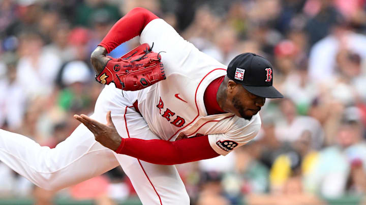 Boston Red Sox relief pitcher Aroldis Chapman