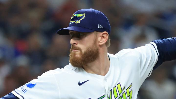 Oct 19, 2026; St. Petersburg, Florida, USA;  Tampa Bay Rays pitcher Cam Booser (62) pitches against the Cleveland Guardians during the seventh inning at Tropicana Field.  Mandatory Credit: Kim Klement Neitzel-Imagn Images