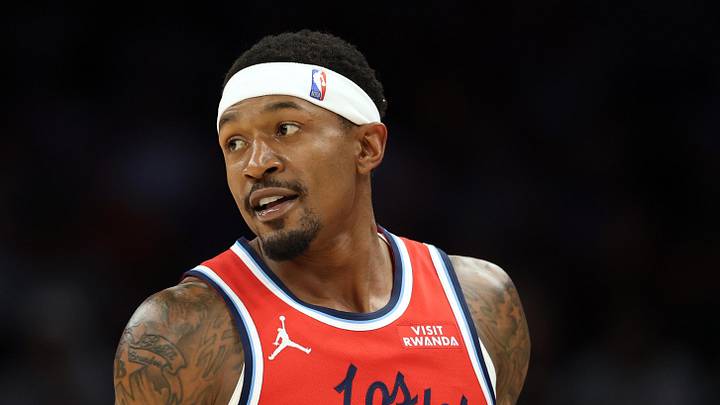 Nov 6, 2025; Phoenix, Arizona, USA; Los Angeles Clippers guard Bradley Beal (0) against the Phoenix Suns at the Mortgage Matchup Center. Mandatory Credit: Mark J. Rebilas-Imagn Images