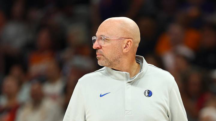 Apr 8, 2026; Phoenix, Arizona, USA; Dallas Mavericks head coach Jason Kidd against the Phoenix Suns at Mortgage Matchup Center. Mandatory Credit: Mark J. Rebilas-Imagn Images Apr 8, 2026; Phoenix, Arizona, USA; Dallas Mavericks head coach Jason Kidd against the Phoenix Suns at Mortgage Matchup Center. Mandatory Credit: Mark J. Rebilas-Imagn Images