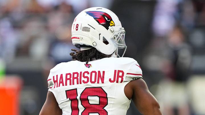 Dec 21, 2025; Glendale, Arizona, USA; Arizona Cardinals wide receiver Marvin Harrison Jr. (18) on the field during warm ups prior to a game against the Atlanta Falcons at State Farm Stadium. Mandatory Credit: Joe Camporeale-Imagn Images Dec 21, 2025; Glendale, Arizona, USA; Arizona Cardinals wide receiver Marvin Harrison Jr. (18) on the field during warm ups prior to a game against the Atlanta Falcons at State Farm Stadium. Mandatory Credit: Joe Camporeale-Imagn Images