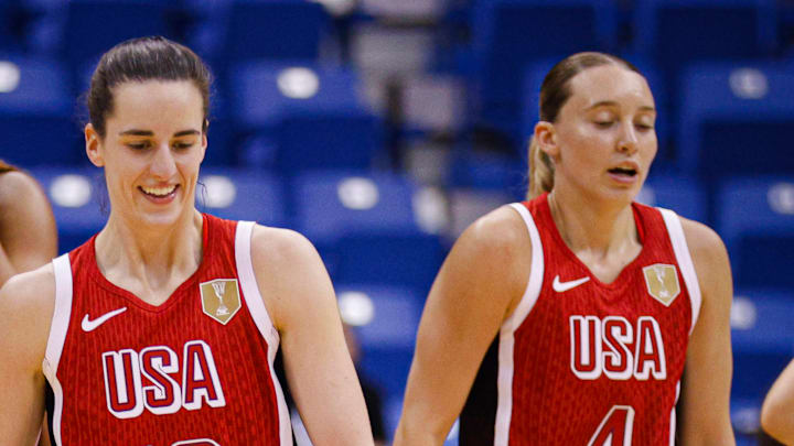 Caitlin Clark and Paige Bueckers