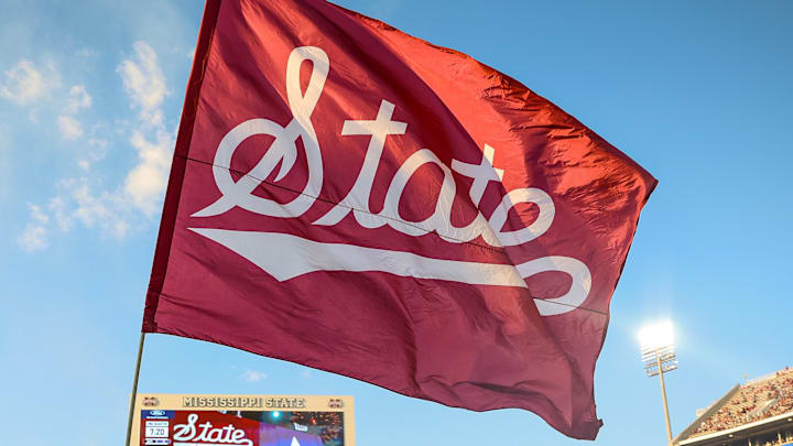 Mississippi State Bulldogs cheer team celebrates after a touchdown during the first half against the Alcorn State Braves at Davis Wade Stadium at Scott Field. Mississippi State Bulldogs cheer team celebrates after a touchdown during the first half against the Alcorn State Braves at Davis Wade Stadium at Scott Field.
