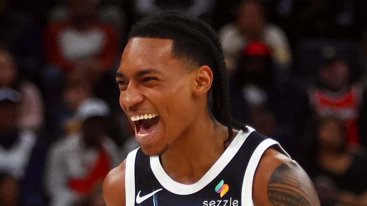 Minnesota Timberwolves guard Rob Dillingham (4) reacts during the fourth quarter against the Memphis Grizzlies at FedExForum on January 20, 2025.