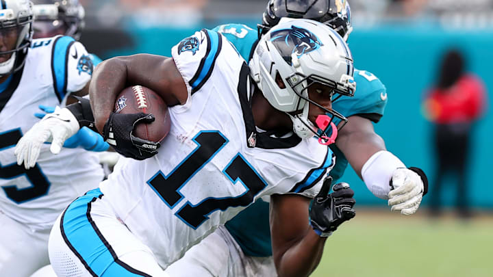 Carolina Panthers wide receiver Xavier Legette